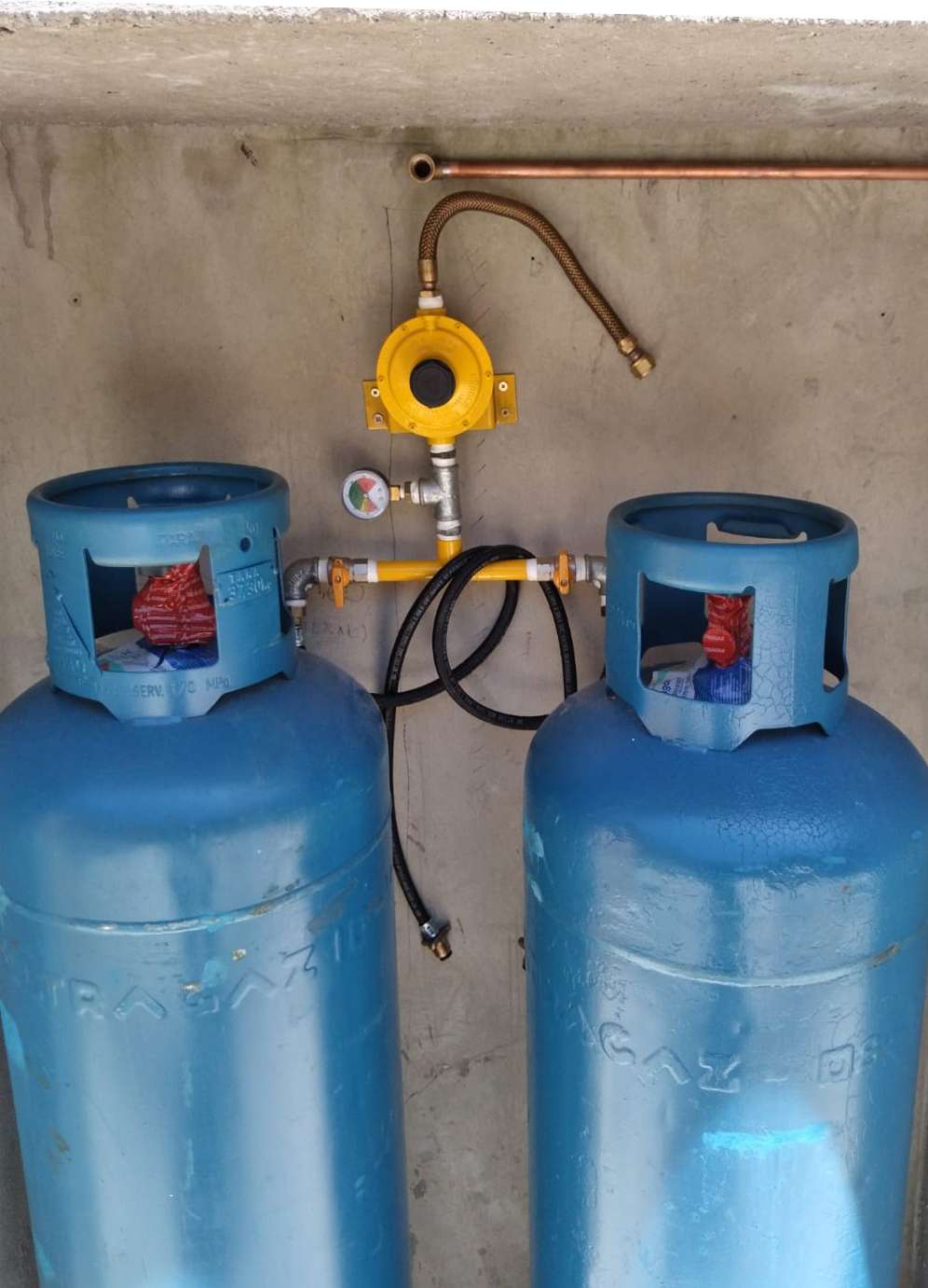 Instalação de Bateria GLP e Central de Cilindros